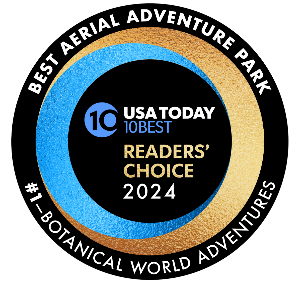 Botanical World Adventures was just Voted Best Aerial Adventure Park by USA Today!