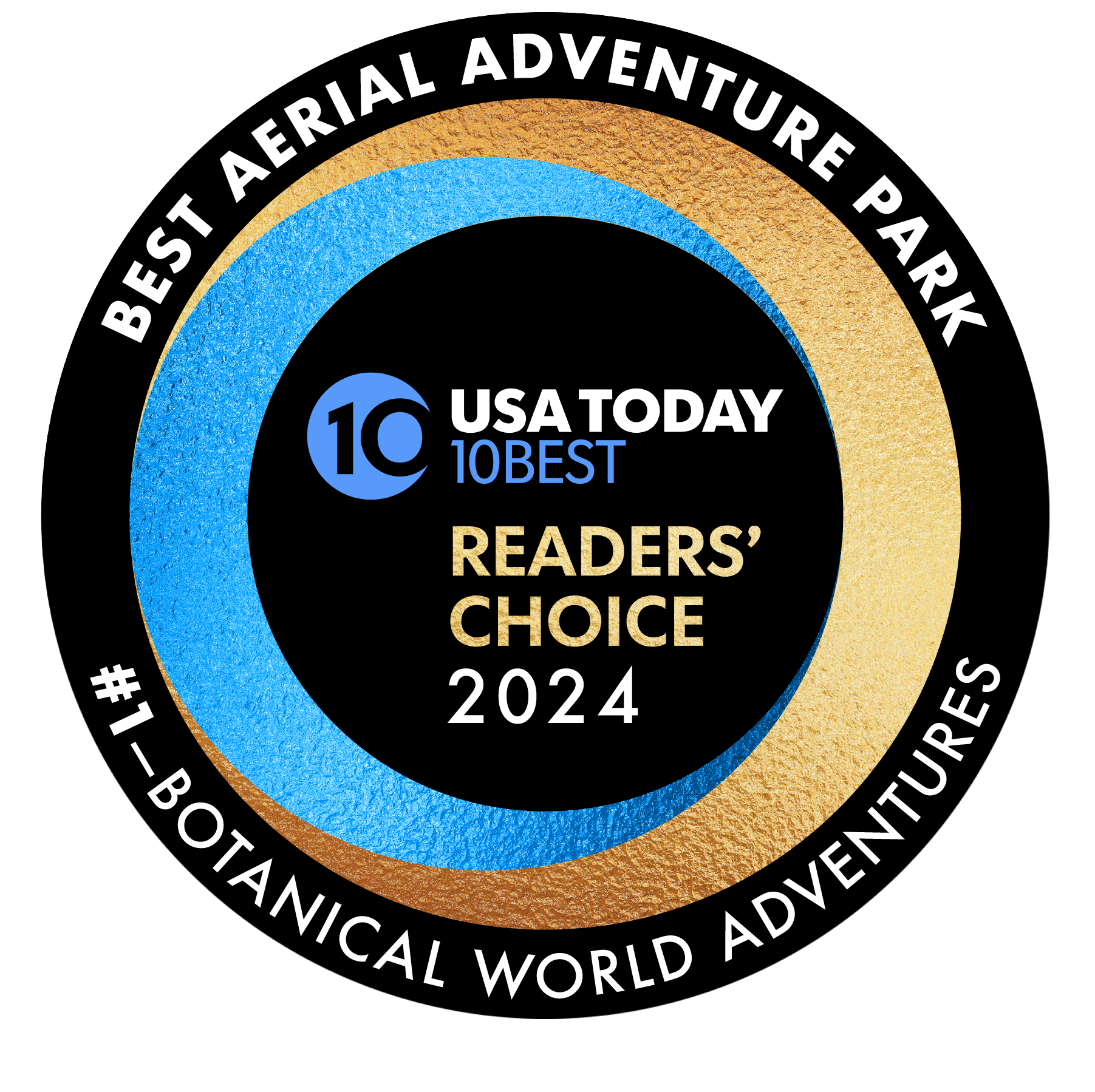 Botanical World Adventures was just Voted Best Aerial Adventure Park by USA Today!