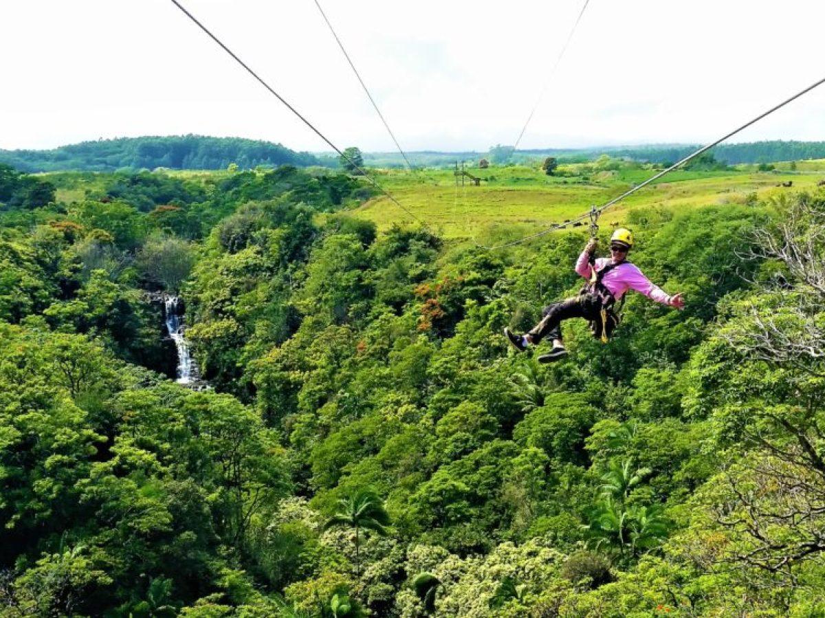 ziplining hawaii botanical world adventures