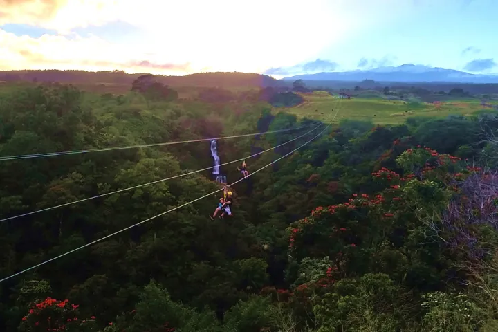 ziplining hawaii botanical world adventures