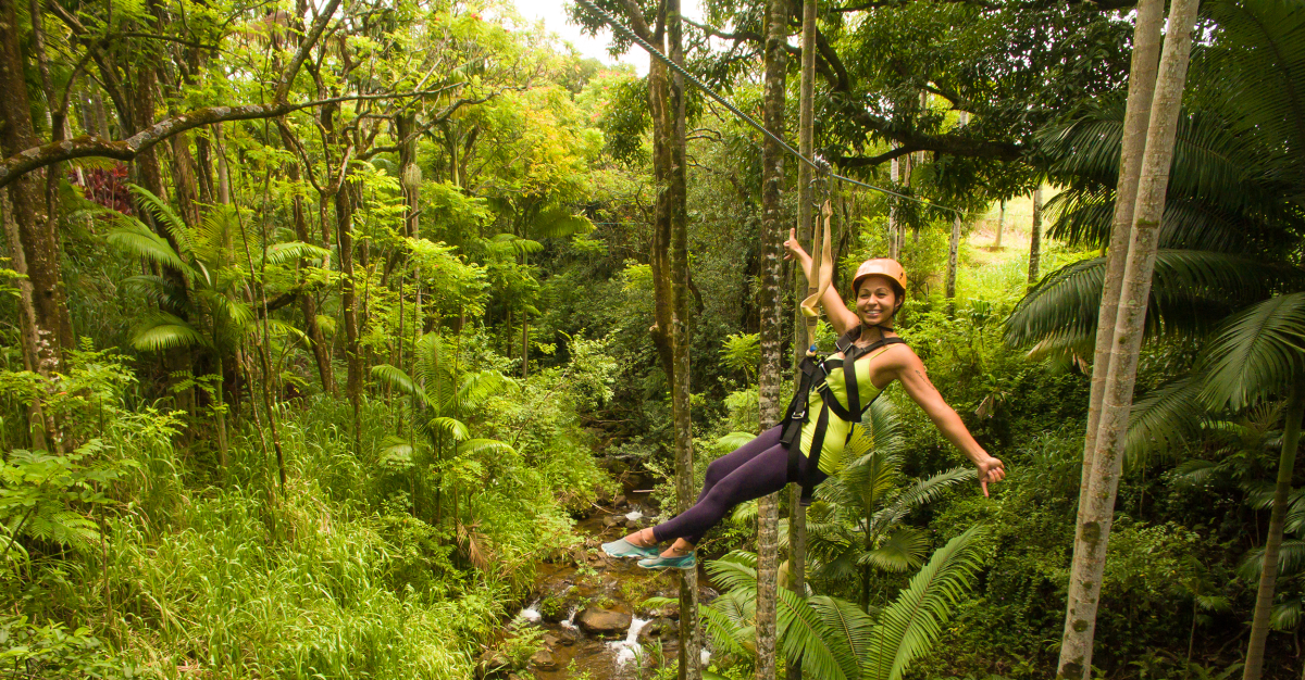 ziplines botanical world adventures hawaii