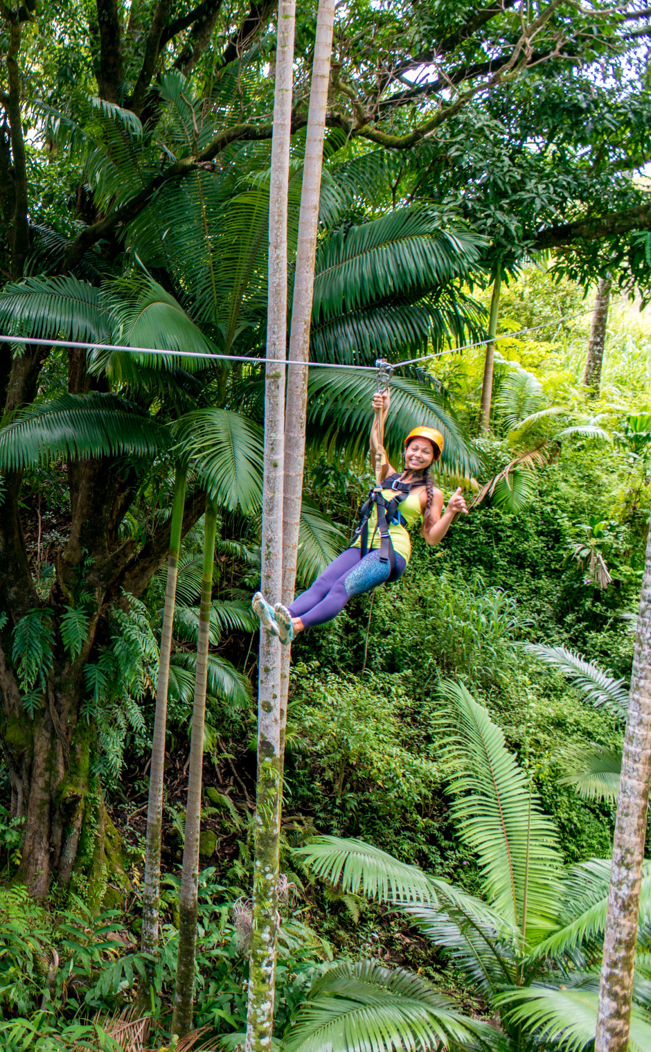 ziplining hawaii botanical world adventures