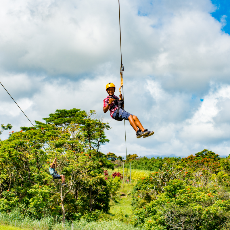 ziplining hawaii botanical world adventures