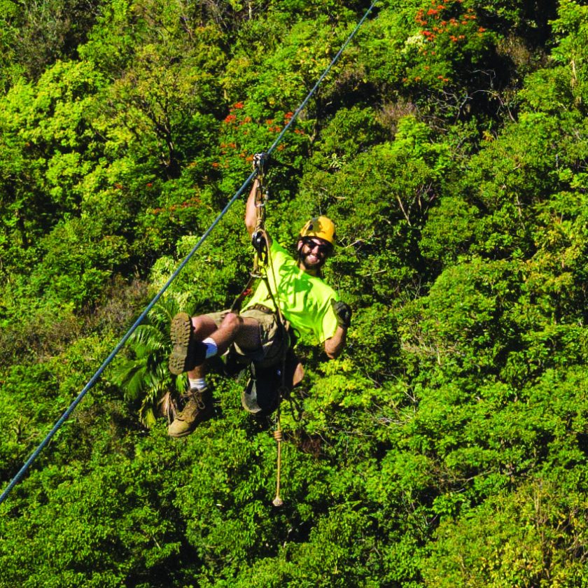 ziplining hawaii botanical world adventures